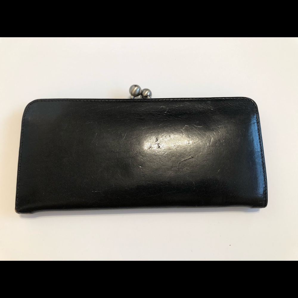 Black Hobo leather clutch